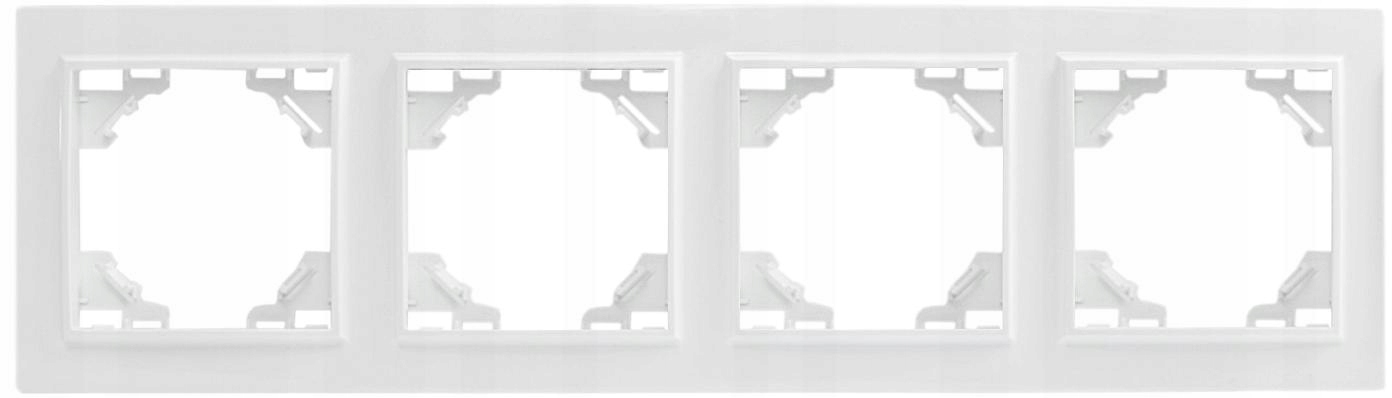 QUADRA RAMKA POCZWÓRNA BIAŁA POZIOMA WŁĄCZNIK 4