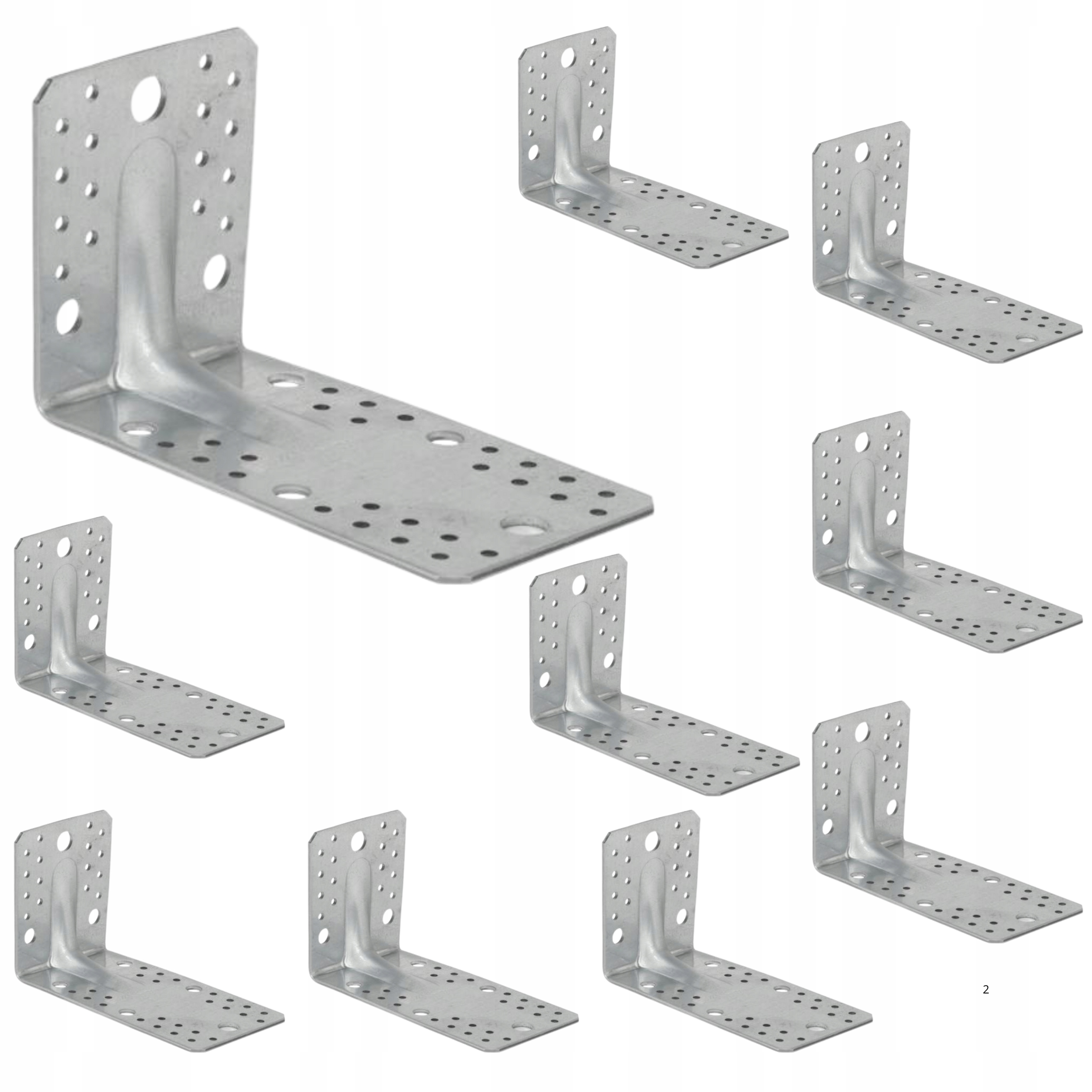 10 x Tesařský Úhelník S Prolisem 172x105x90x3 mm Montážní Spojka