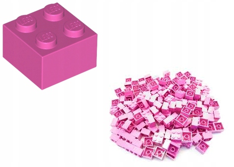 

lego klocek 2x2 Różowy Ciemny x 10 sztuk -3003