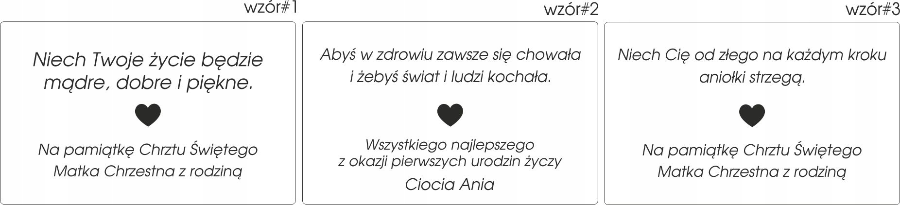 PUDEŁKO WSPOMNIEŃ prezent CHRZEST ROCZEK metryczka Marka inna marka