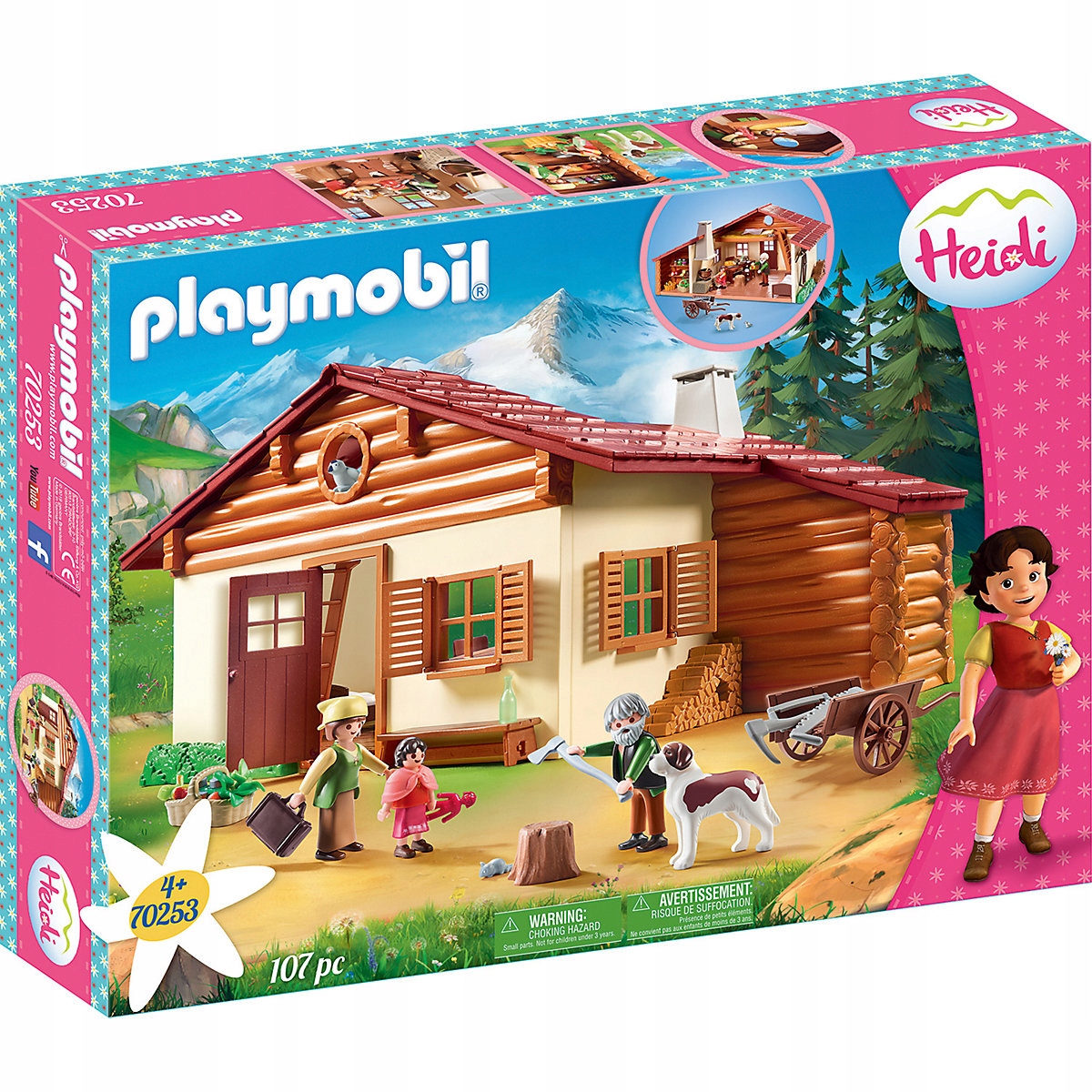 

Playmobil Heidi z dziadkiem w górskie chacie 70253
