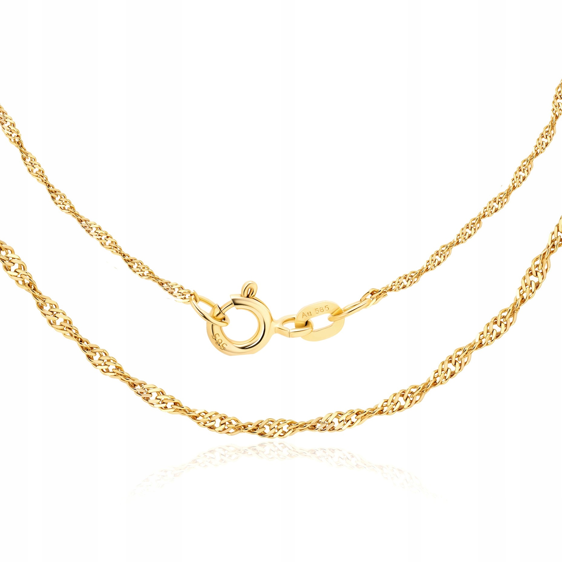 Zlatý elegantní řetízek Singapur Magic