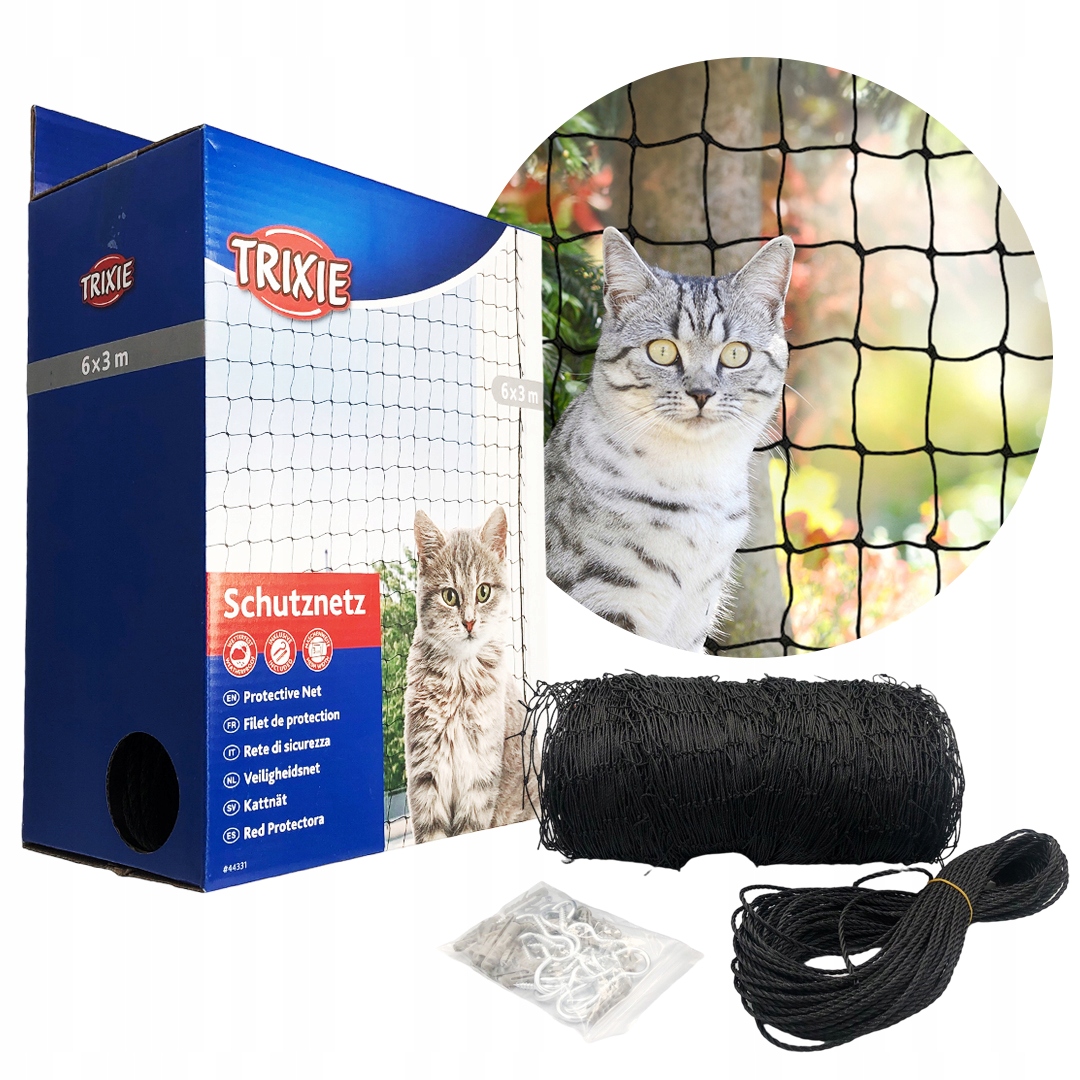 Siatka Ochronna na Balkon Okna dla Kota Przed Gołębiami Ptakami Trixie 6x3m