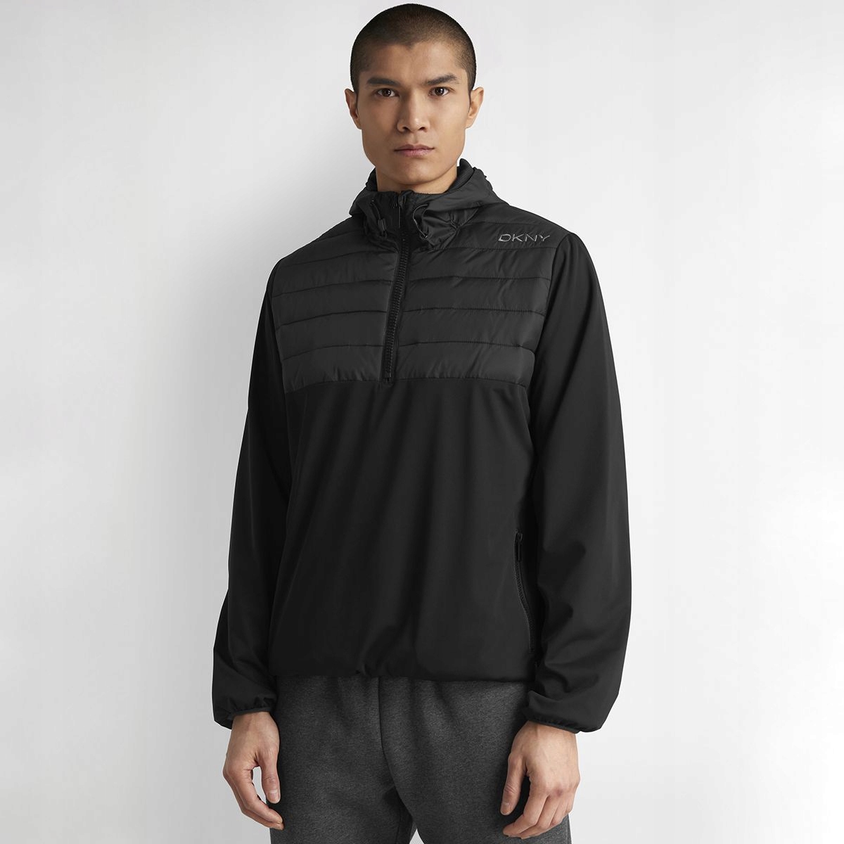 Pánská Přechodová Větrovka S Kapucí Prodyšná Černá M 38