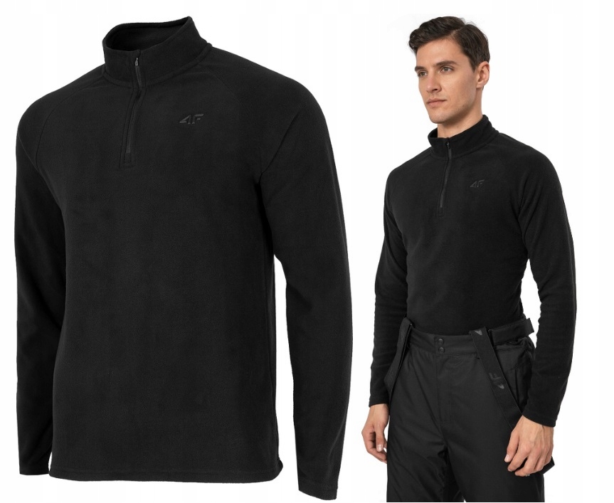 

4F Męska Bluza Golf Polarowy BIMP010 Black XL
