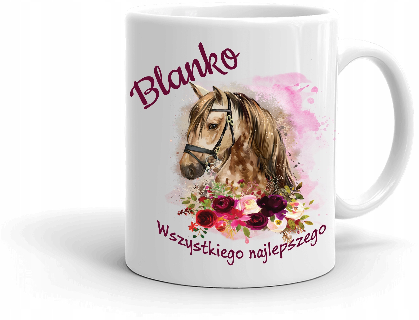 

Kubek z Koniem na urodziny dowolne imię 330ml