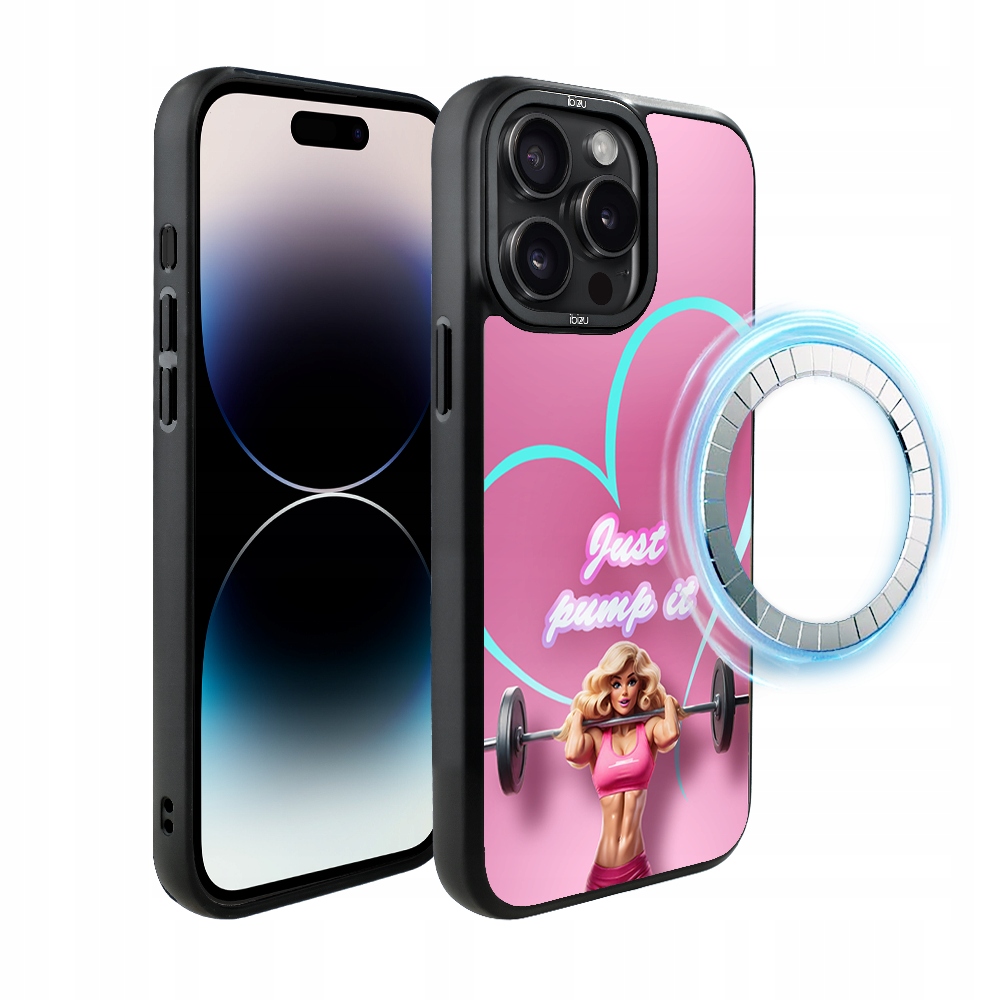 Matný Pouzdro Ibizu DropGuard pro iPhone 14 Pro s MagSafe, Pump it love