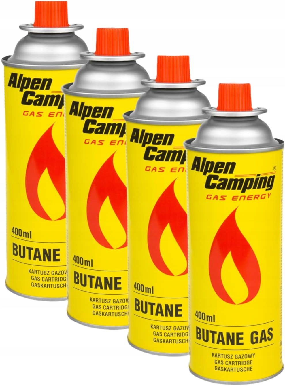 Markowy Gaz Alpen Camping Kartusz Gazowy Nabój Gaz Do Kuchenki Palnika x 4