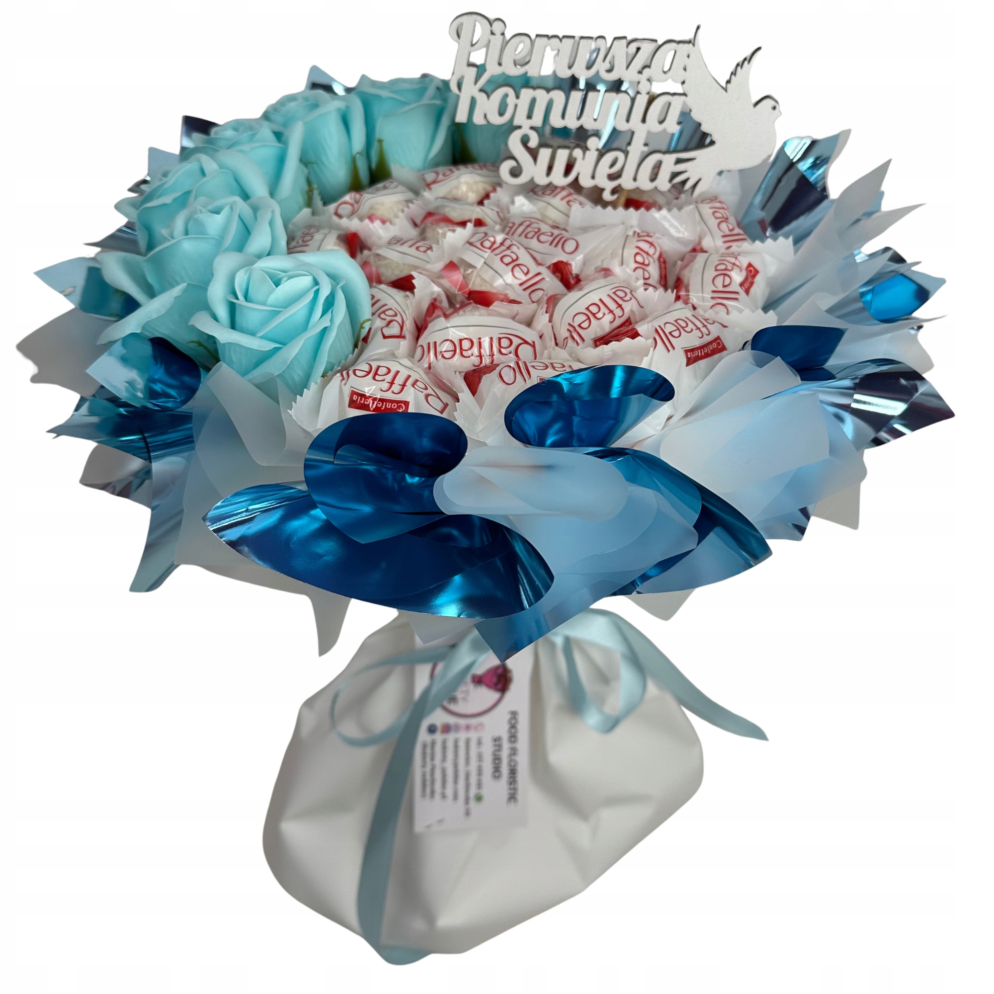 Dárková Sada Suvenýr Kytice Raffaello A Svaté Přijímání Chlapec