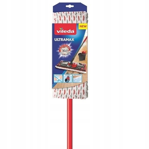 Levně Plochý mop s teleskopickou tyčí Vileda Ultramax