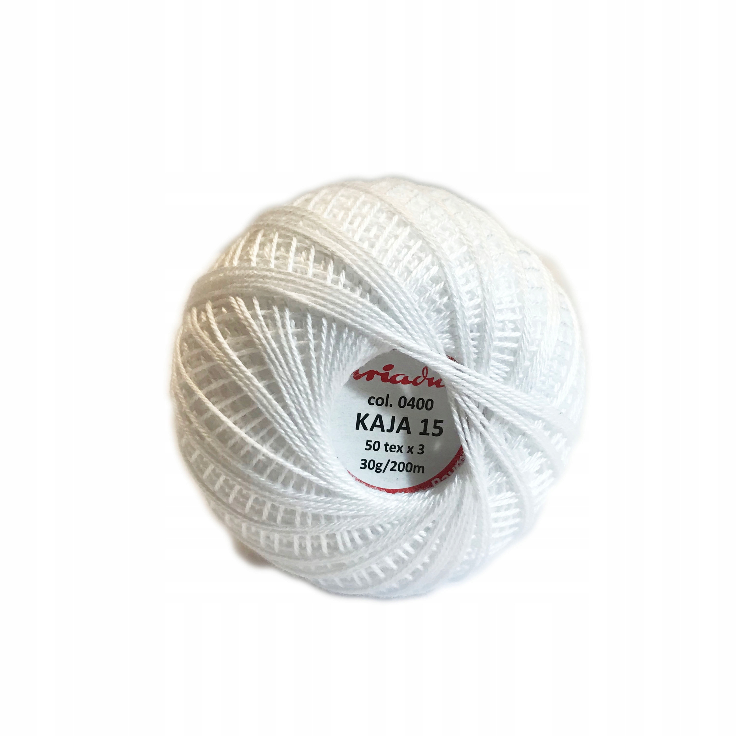 Kordonek Kaja 15 30g 400 Biały