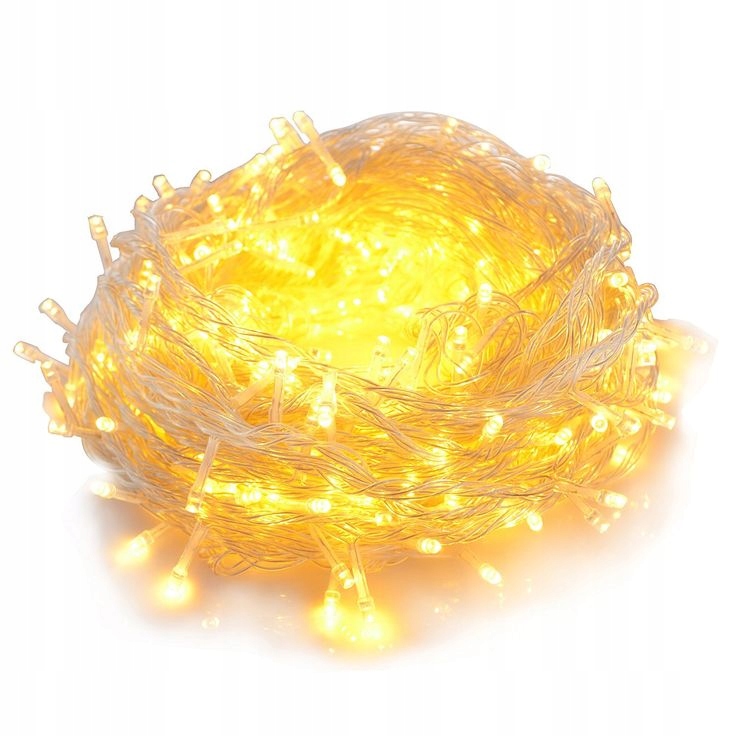 LAMPKI CHOINKOWE BIAŁY CIEPŁY 100 LED ZEW/WEW