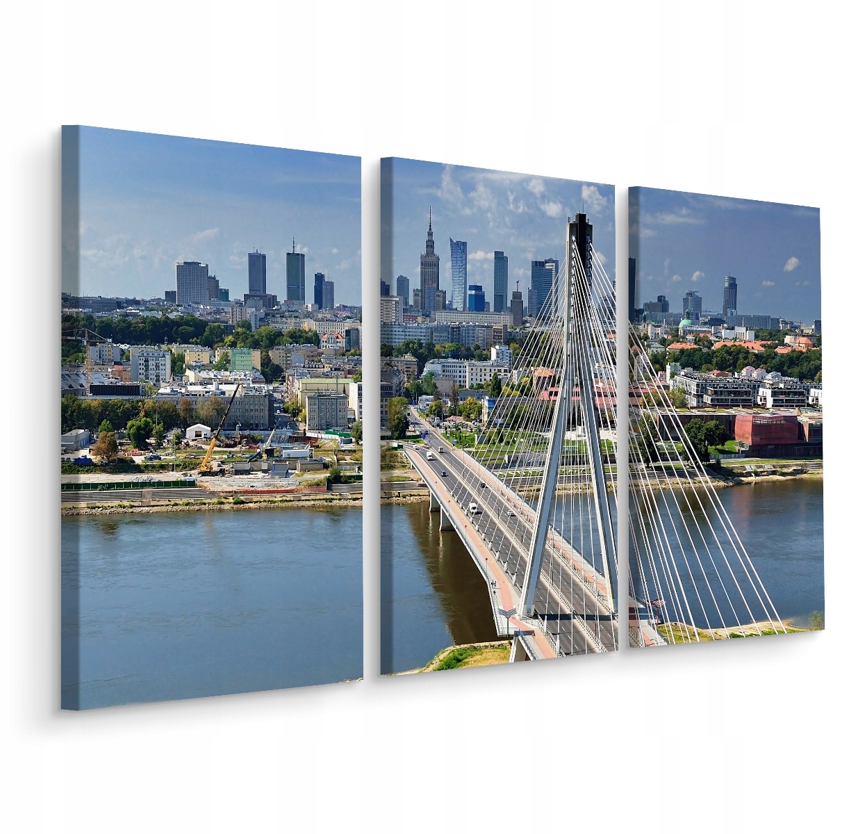 

Obraz Tryptyk Warszawa Horyzont Miasto 3D 150x100