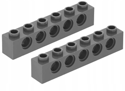 

Lego 4210917 3894 Technic Belka 1x6 ciemnoszary