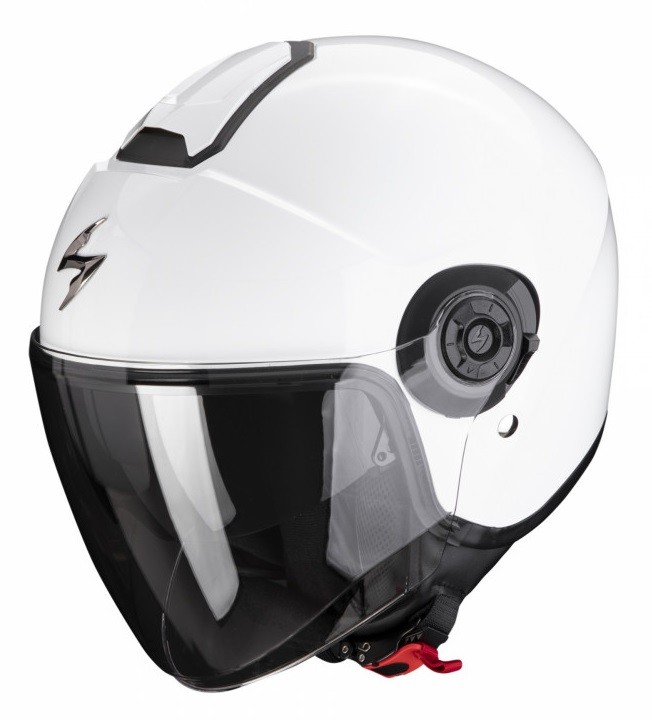 Scorpion Exo-city II Solid White otvorená prilba s mixom na skútre Xxs