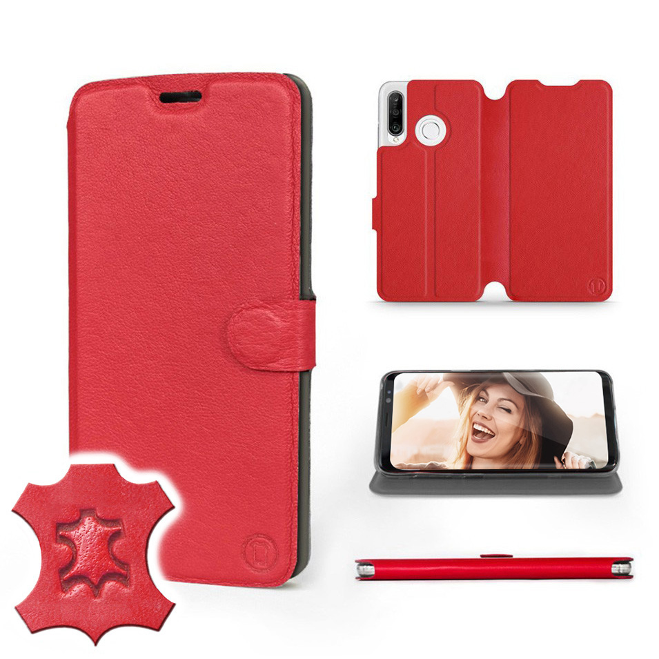 

Etui Mobiwear do Huawei P30 Lite - Red Leather