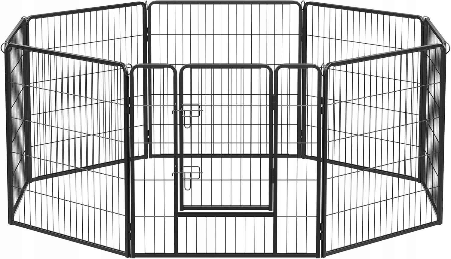 Levně Klec kotec výběh ohrada pro psa štěňat kovová velká 8 panelů 77x80