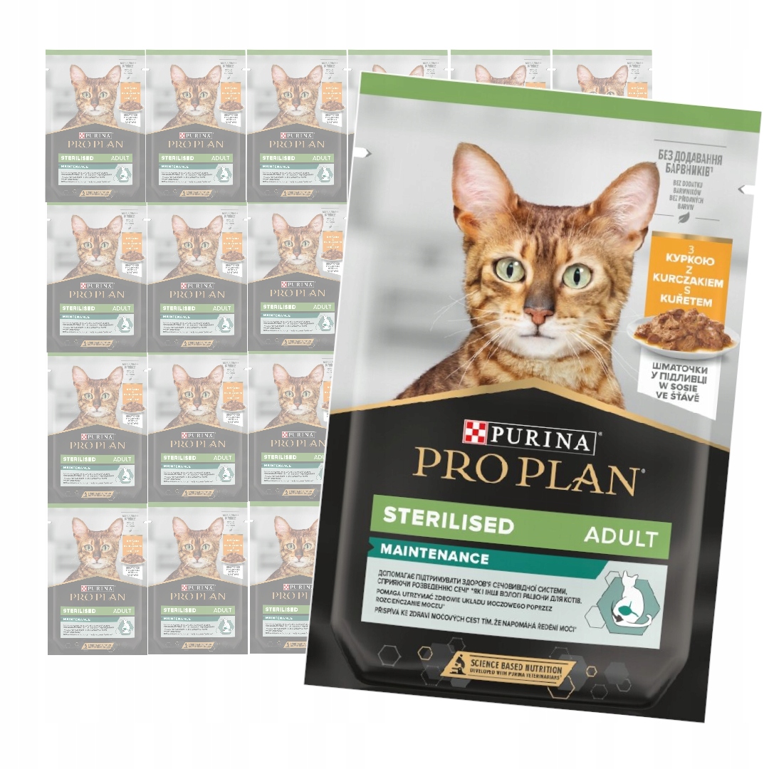 Levně Purina Pro Plan Adult Sterilised 24x85g Vlhké Krmivo Pro Kočky Kuře V Omáčce