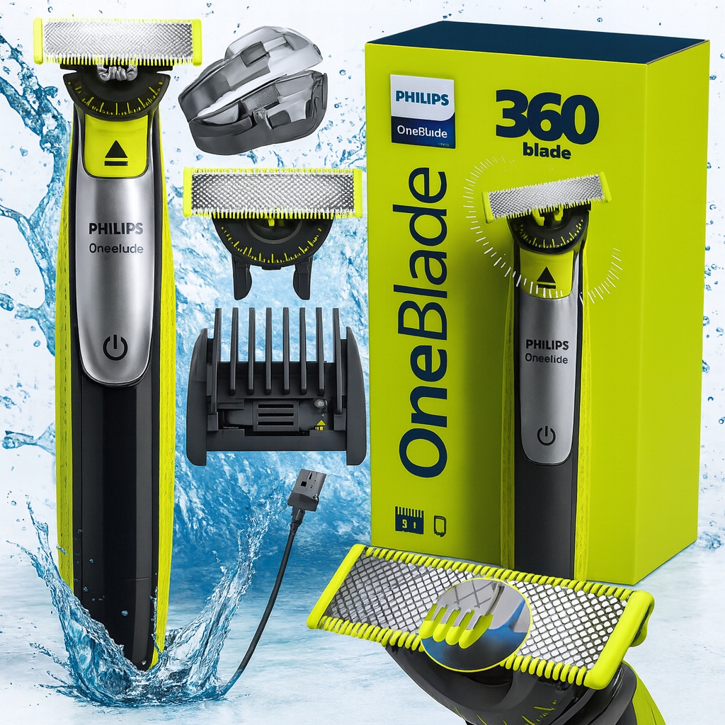 Philips Oneblade 360 Nástavec 5V1 Holicí Strojek Oneblade Na Holení Vousů