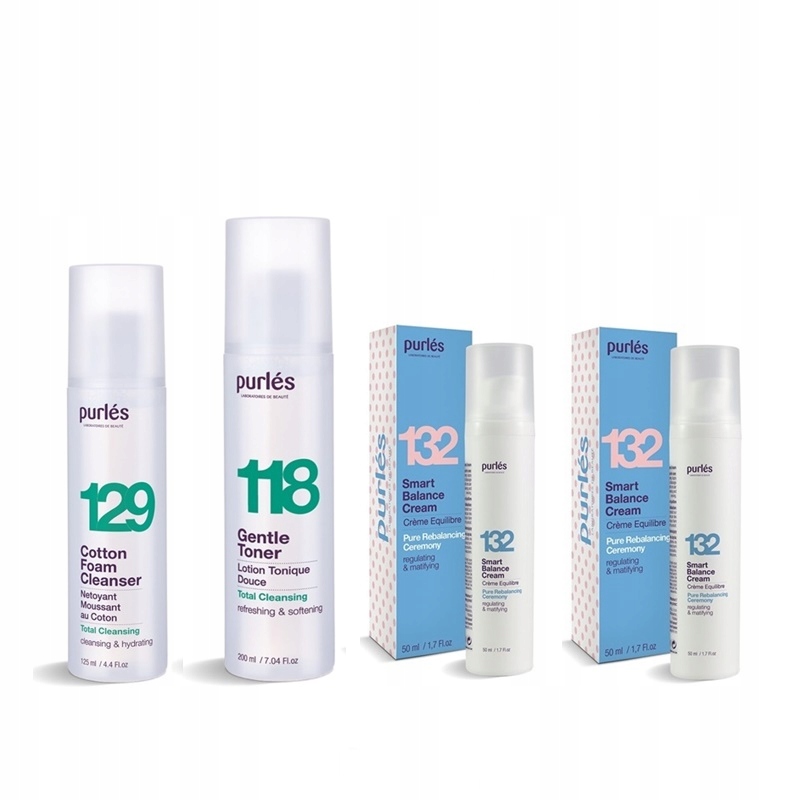 Purles Sada Péče O Obličej Pěna 125 Tonikum 200 2X Krém 50