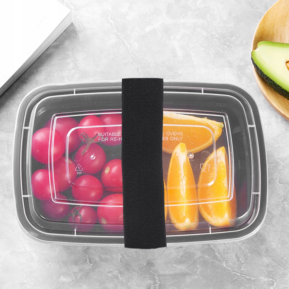 PASEK DO PUDEŁKA LUNCHOWEGO POJEMNIK NA SAŁATĘ OPASKI ELASTYCZNE Marka bez marki