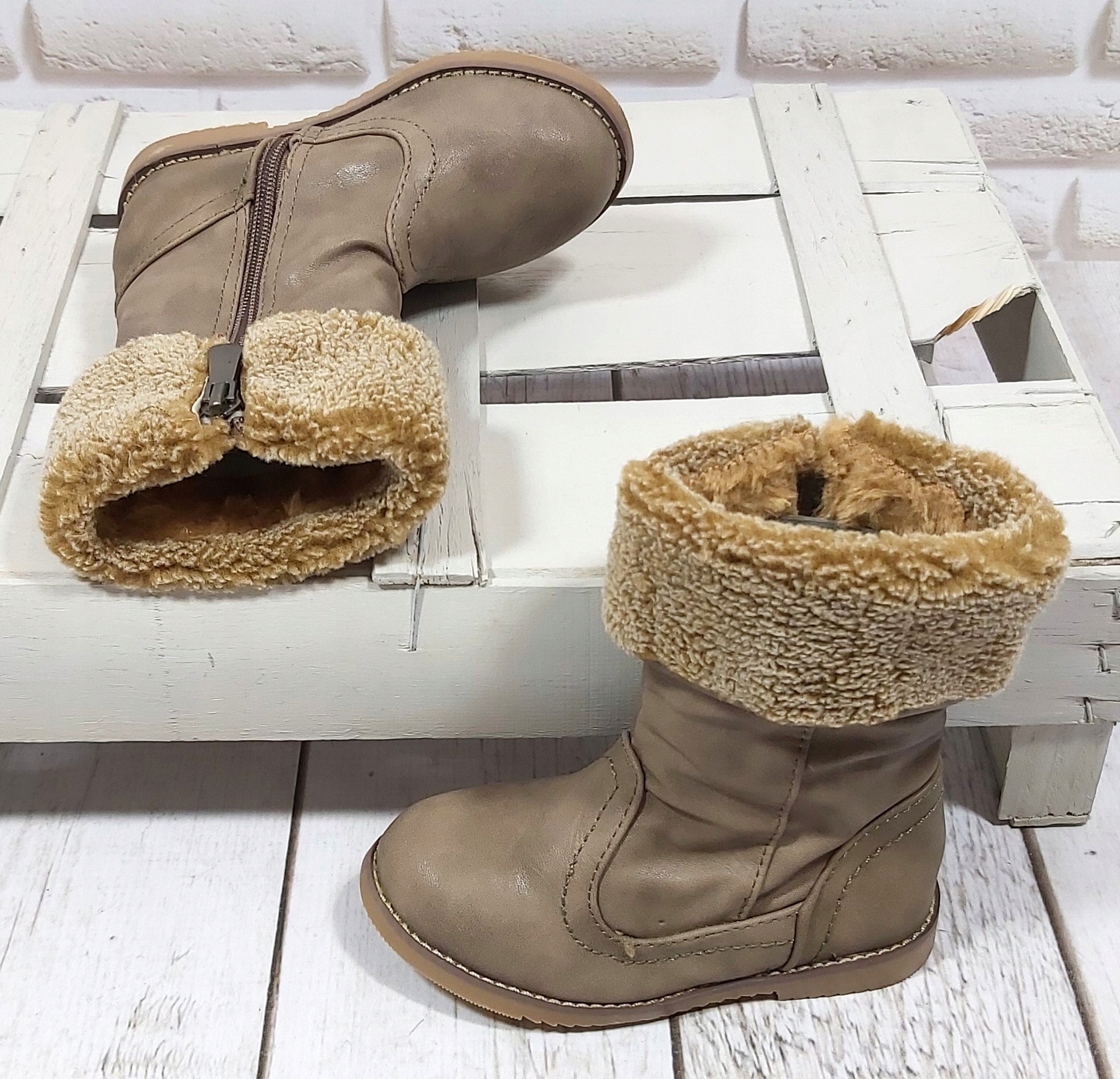 OCIEPLANE FUTERKIEM BOTKI DZIECIĘCE SUWAK 22 Materiał skóra ekologiczna