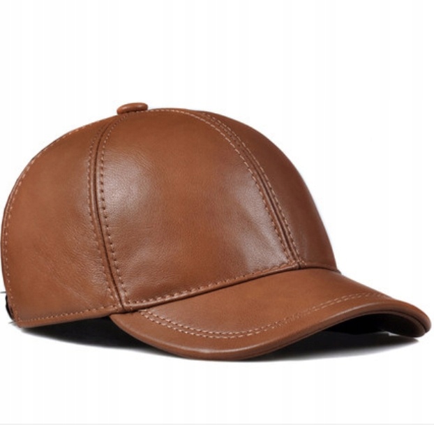 

Czapka Bejsbolówka Skórkowa Stylowa Karmel