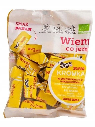 Levně 4x Kravička Bonbóny Krówki bezmléčné banánové Bez Lepku Bio 150 g