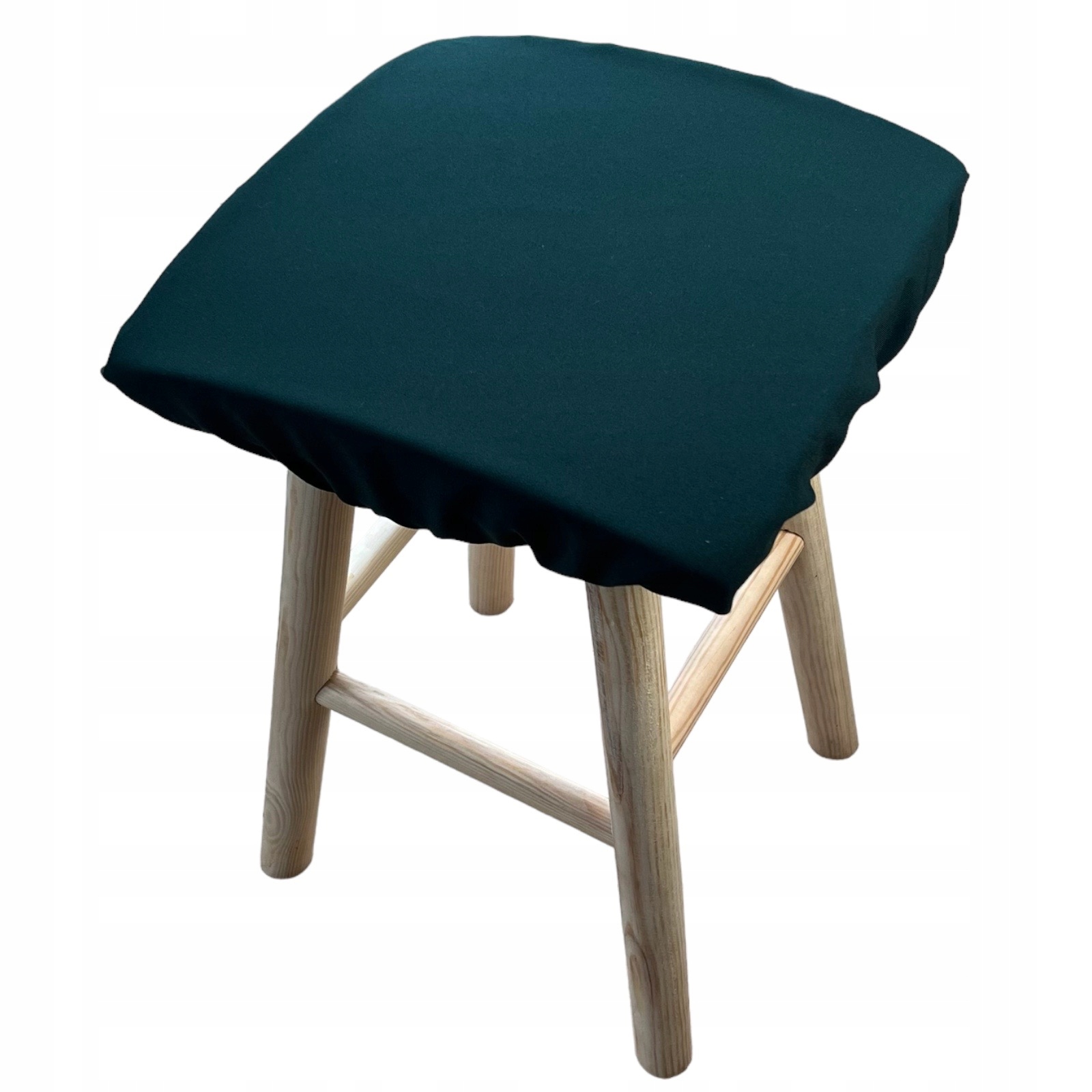 

Poduszka na taboret kwadrat 30x30 Butelkowa Zieleń