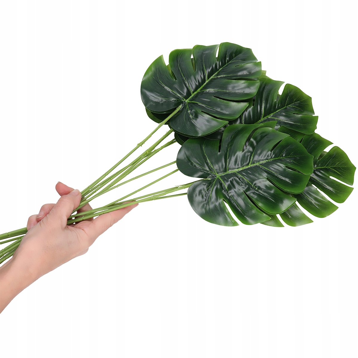 LIŚĆ SZTUCZNE LIŚCIE GAŁĄZKI NA STROIK DUŻA MONSTERA 60cm 12szt Marka Dekorstar