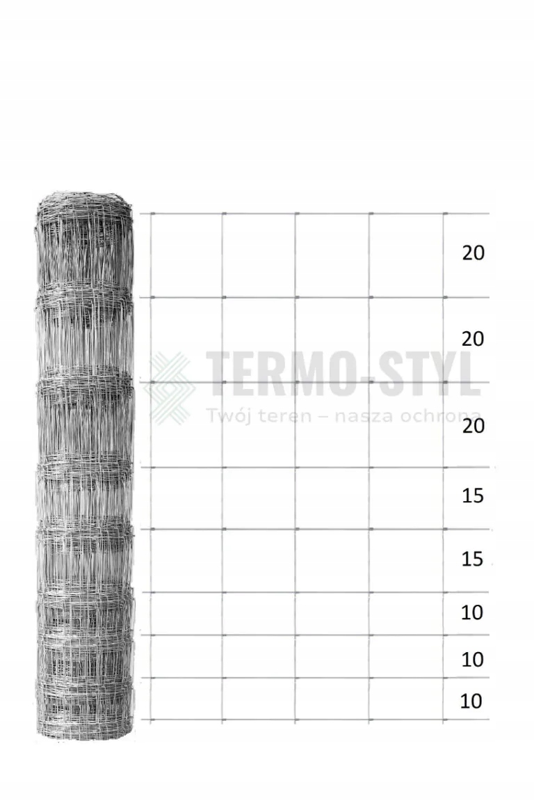 Siatka ogrodzeniowa Leśna 120/9/30 50 Mb+ skoble Gratis-