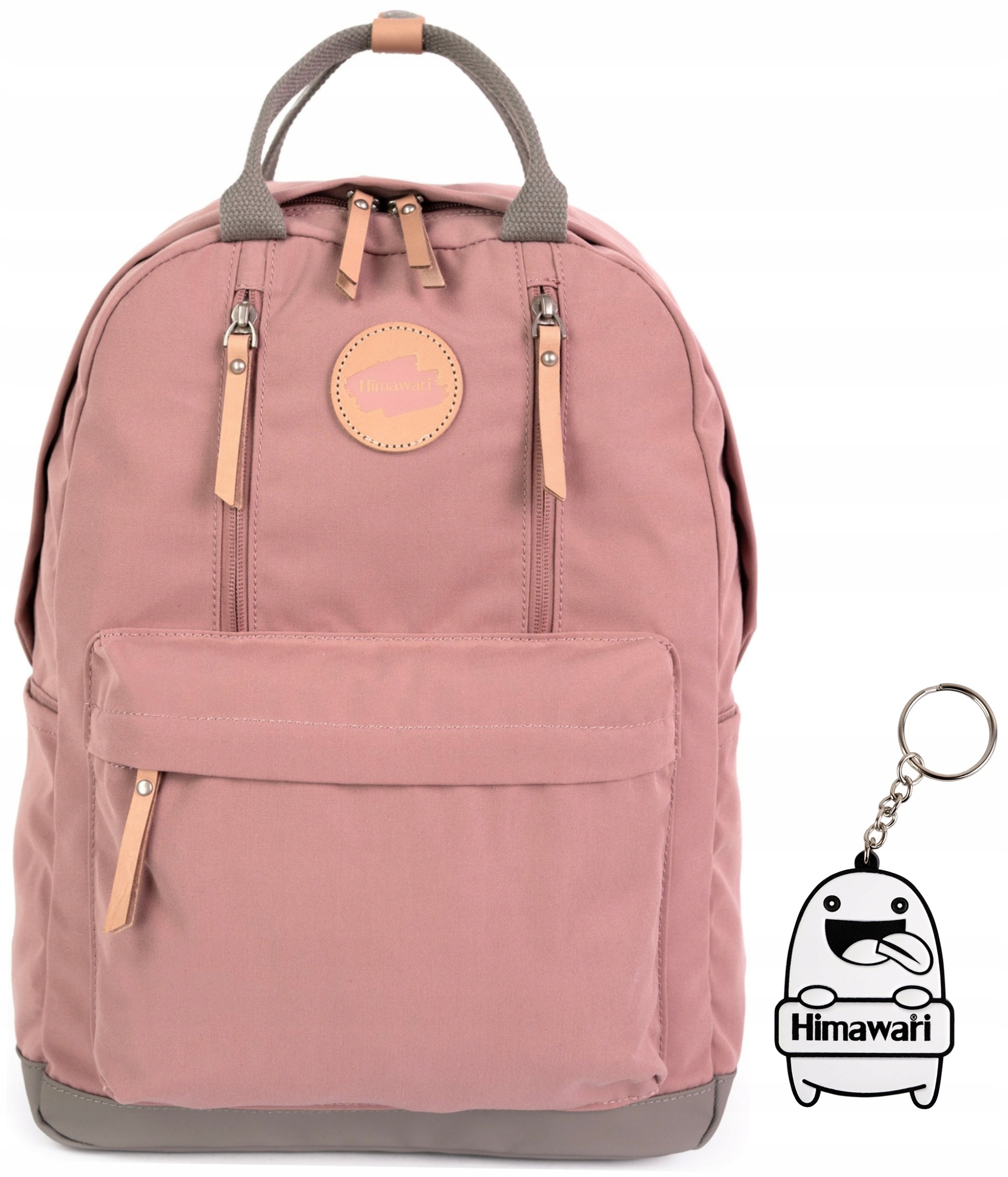 Batoh Himawari Okta Divided M multifunkční, lehký, špinavě růžový