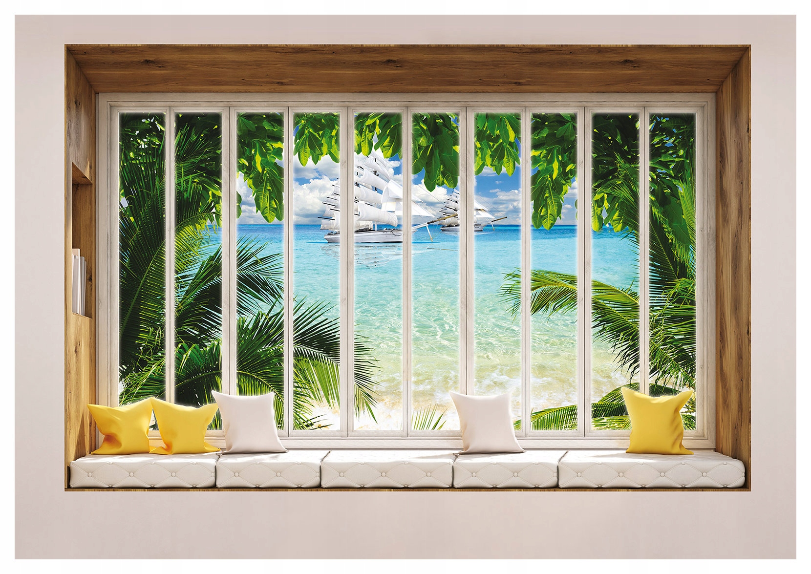 Vliesová fototapeta Pohled z okna na Tropické moře 520x318 lepidlo