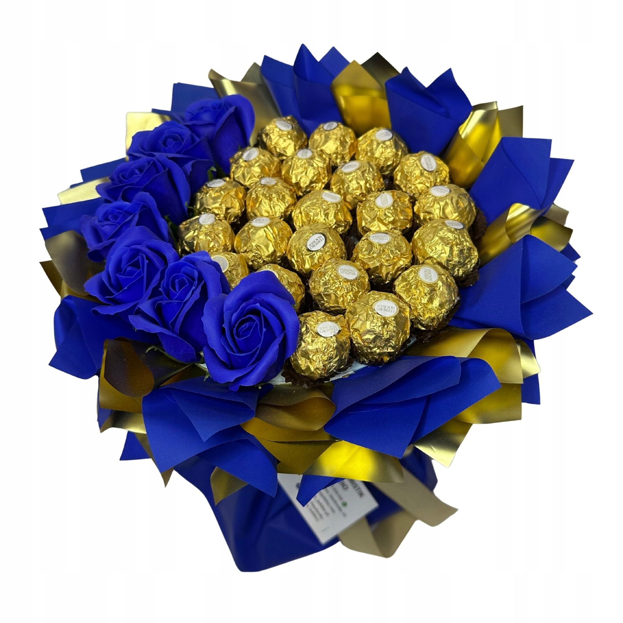 Levně Dárková Sada Kytice Sladkostí Ferrero Tmavě Modrá Narozeniny Den Dědečka