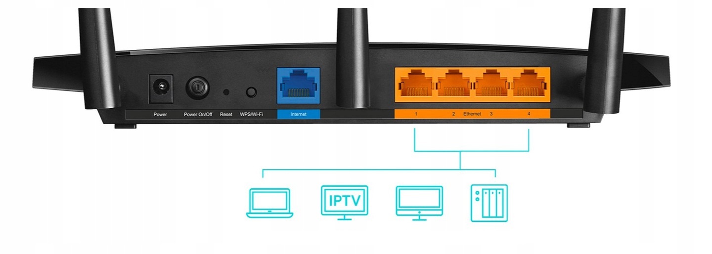 Маршрутизатор TP-Link Archer A8 2,4 / 5 ГГц 4xlan Wi-Fi LAN Ports Protocol 10/100/1000 Мбит / с