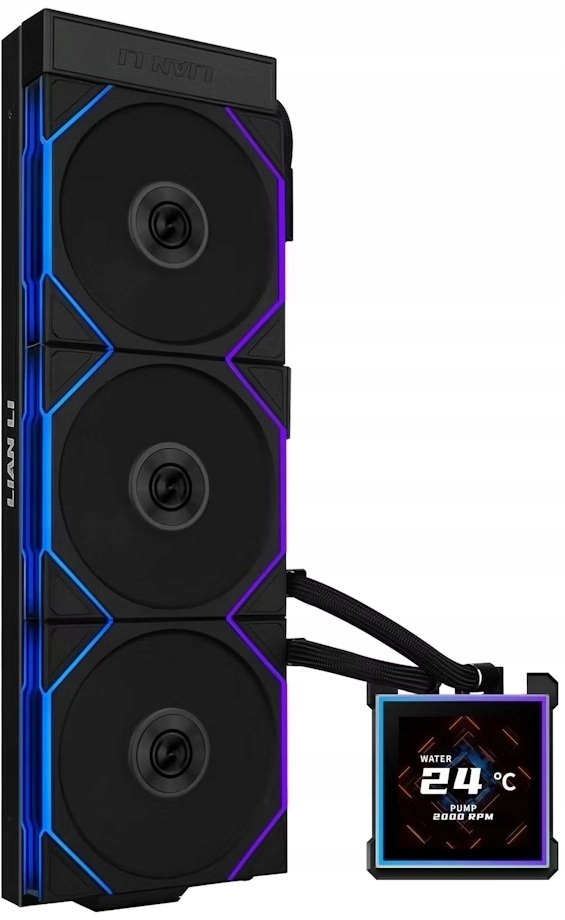 Водяне охолодження Lian Li Hydroshift II LCD-S 360TL 3х120мм Intel AMD Чорне