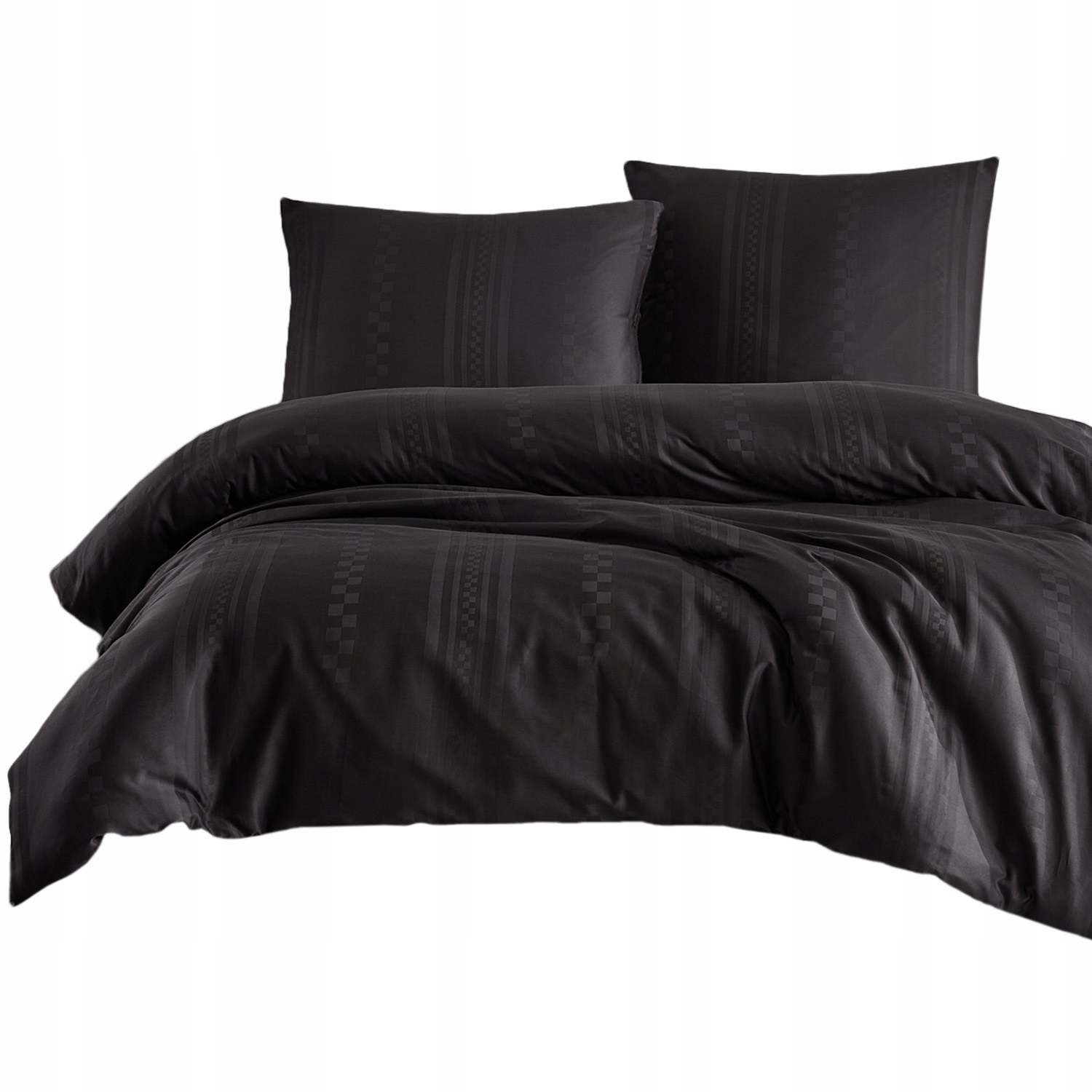 Posteľná Bielizeň bavlnená saténová Capital 160x200 geometrický vzor antracitová