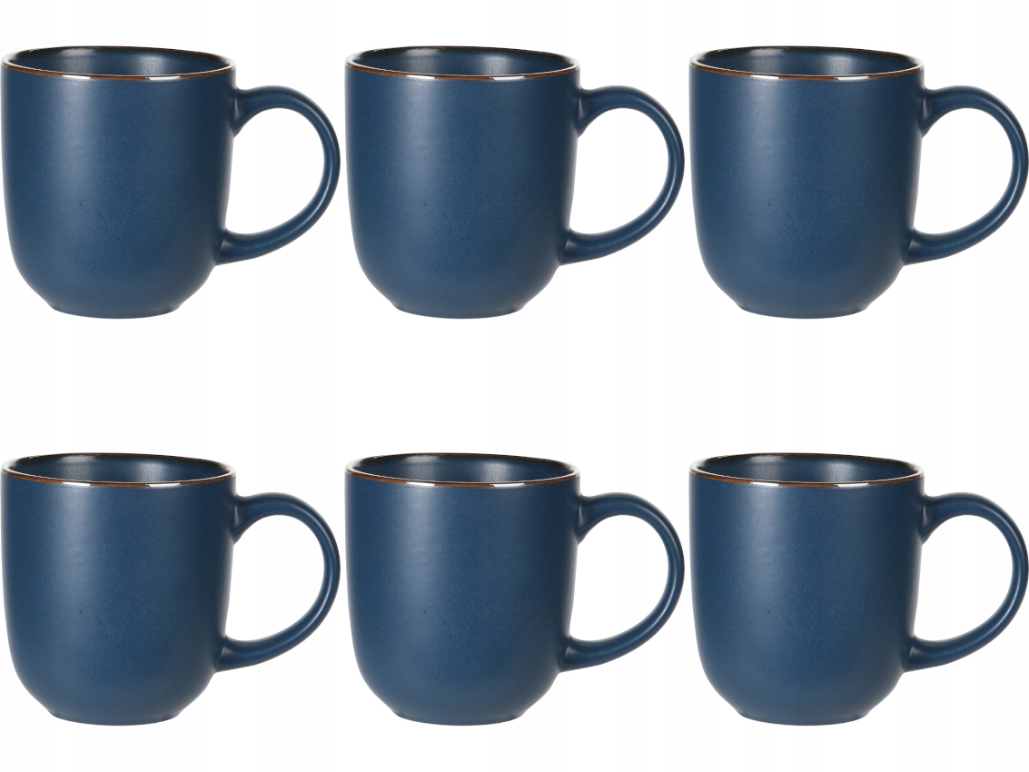 

Kamionkowy kubek 330 ml Granatowy komplet 6 szt.