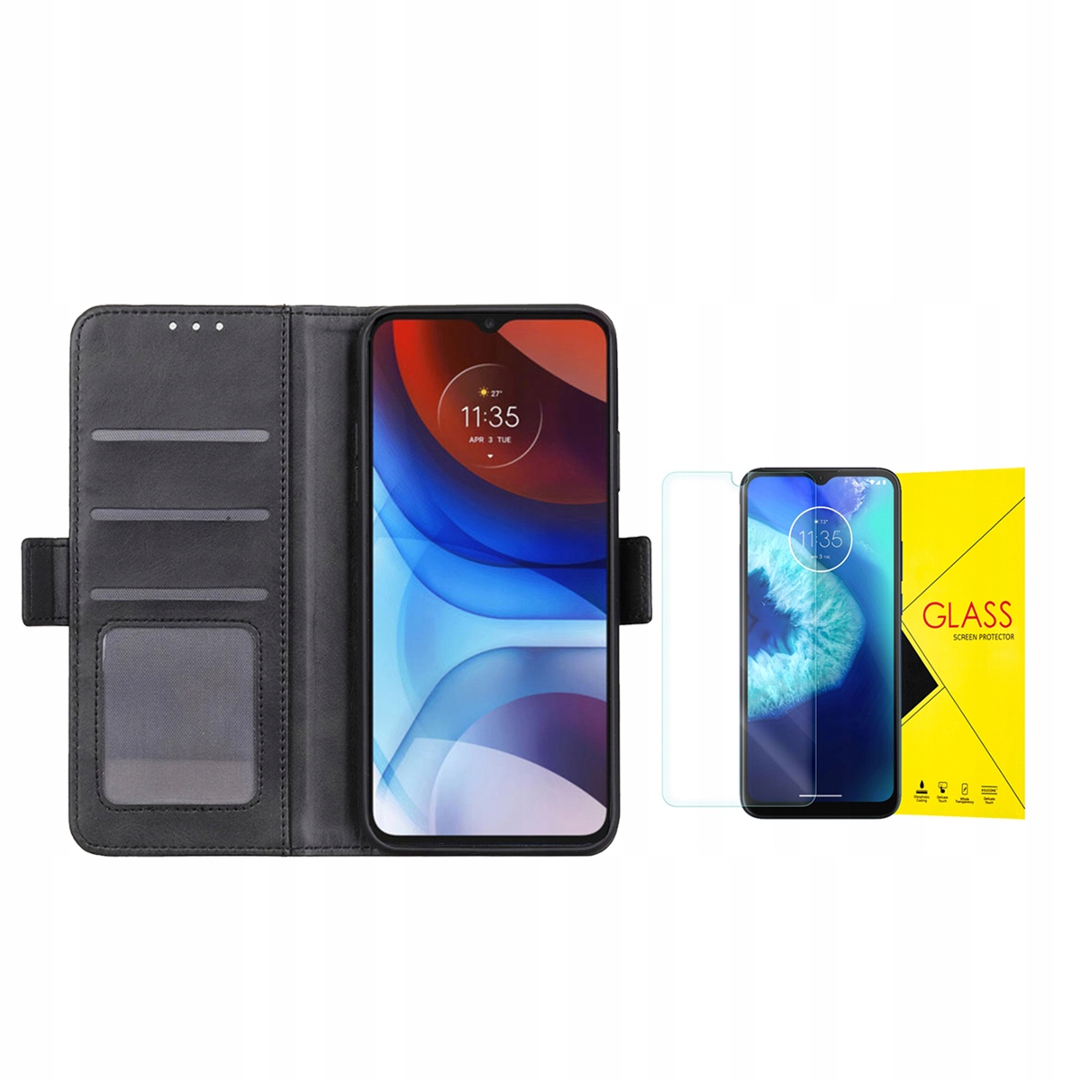 

Wallet DL Etui Portfel Do Moto E7 Power + Szkło