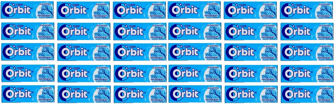 30 x 14 g Orbit Peppermint 10 dražé Karton