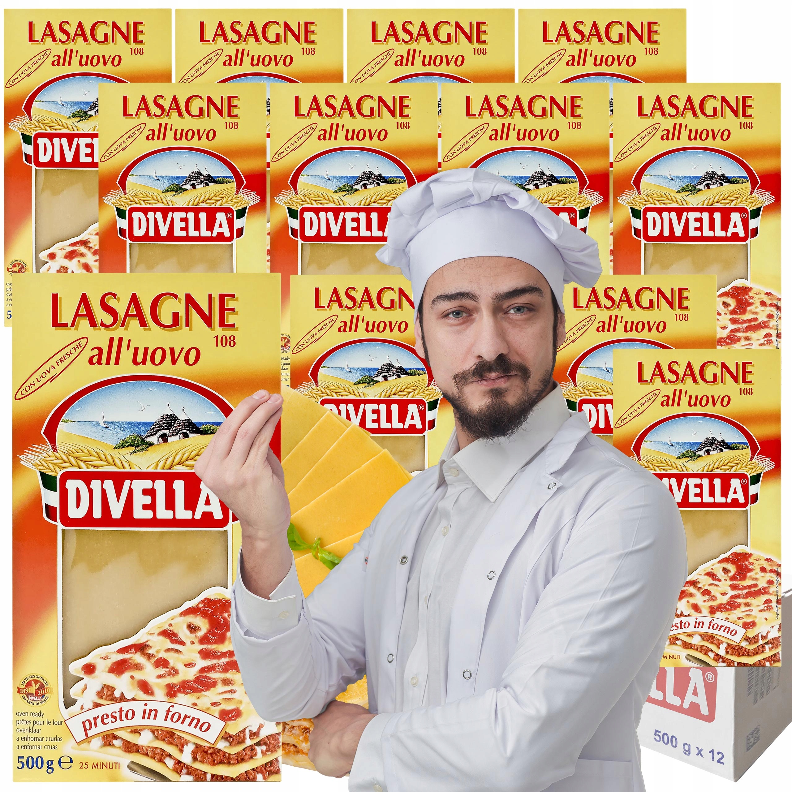 Těstoviny Lasagne Divella 500g x 12 Kartonů