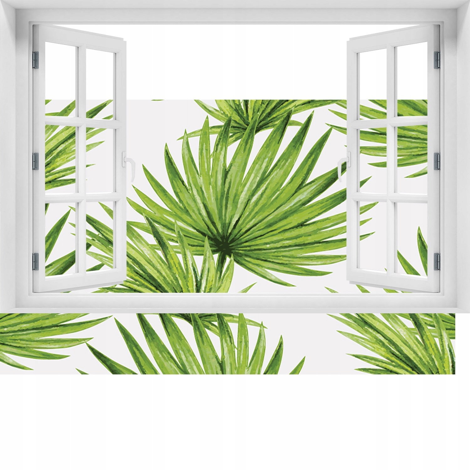 

Okleina 3D Okno Naklejka Tropikalne liście 150x100