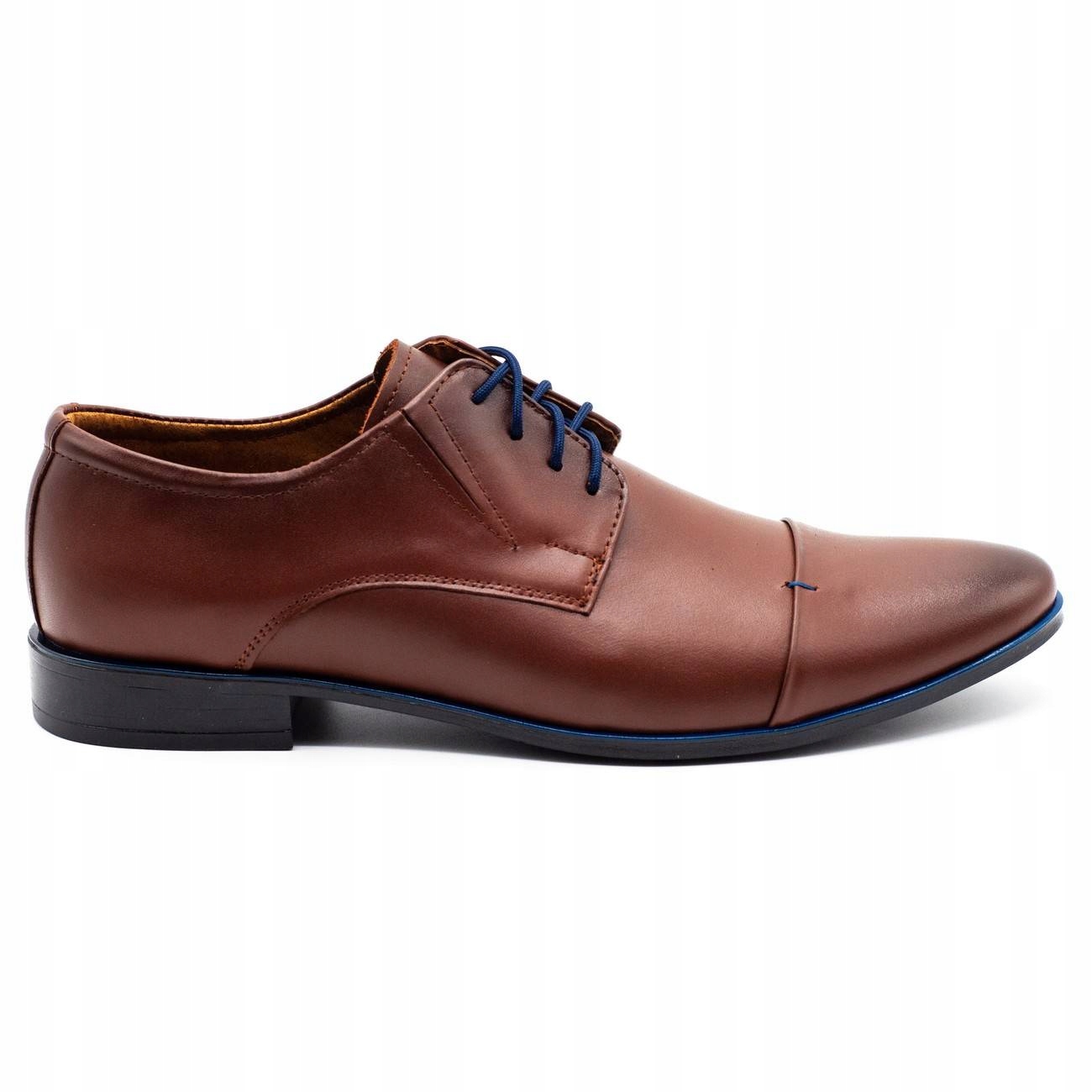 

Buty Męskie Wizytowe Skóra 286 Brąz 43
