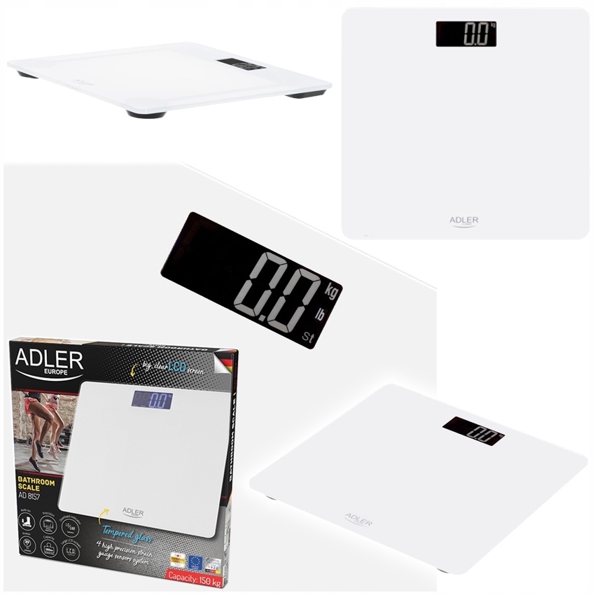 

Waga Łazienkowa Udźwig 150 Kg LCD Adler AD8157