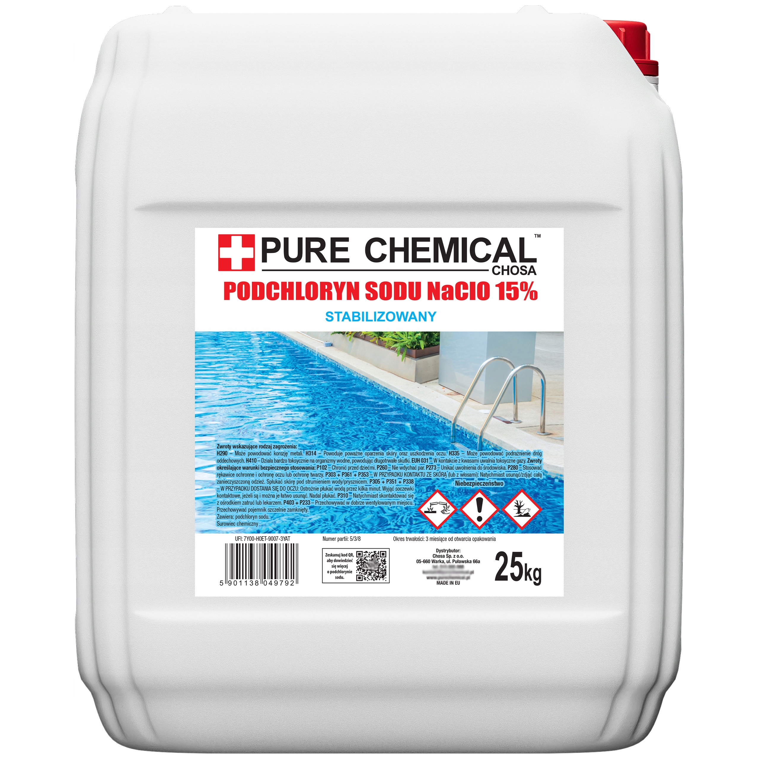Podchloryn Sodu Stabilizowany Chlor W Płynie 25kg