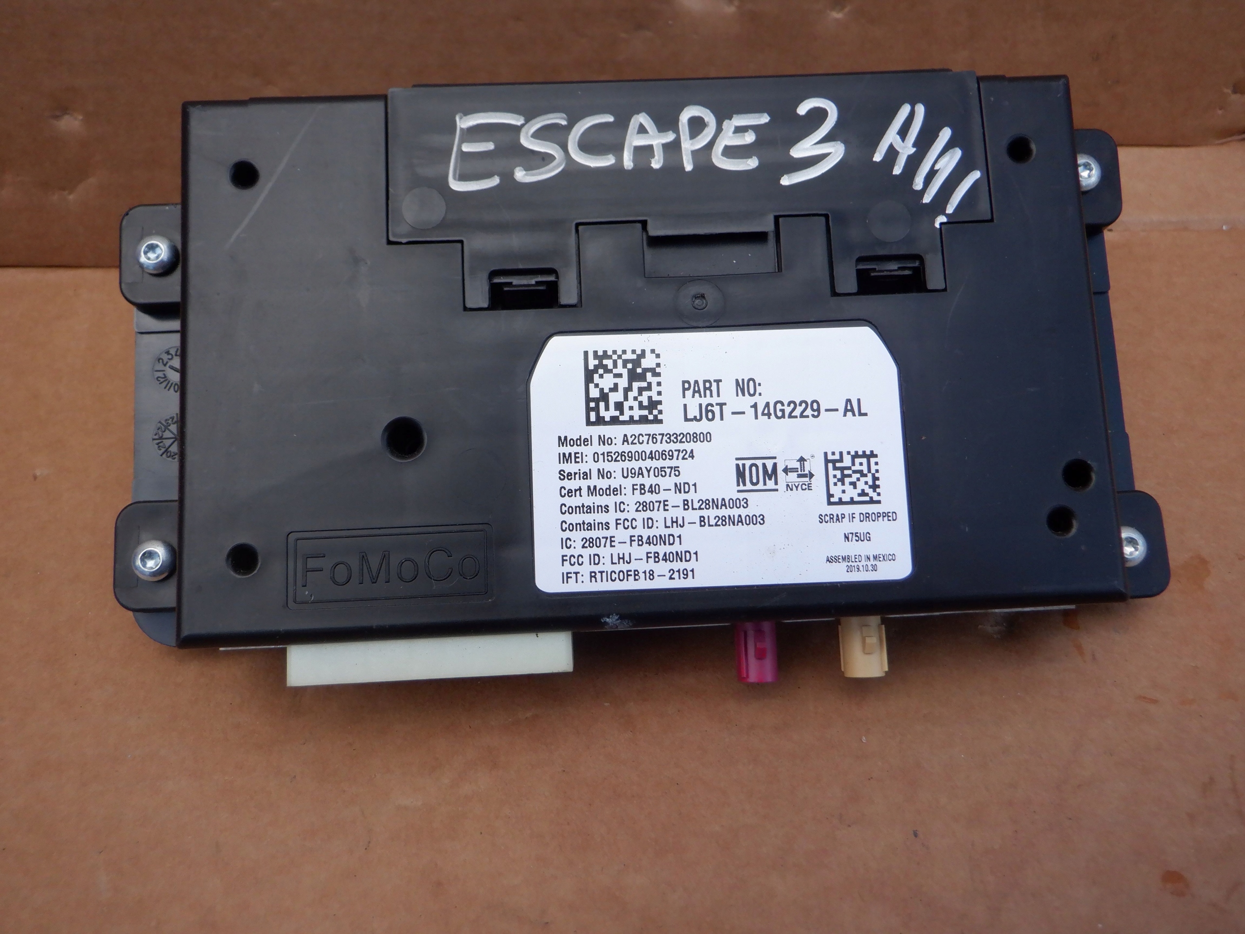 МОДУЛЬ ИНТЕРФЕЙСА FORD ESCAPE MK4 USA 2020