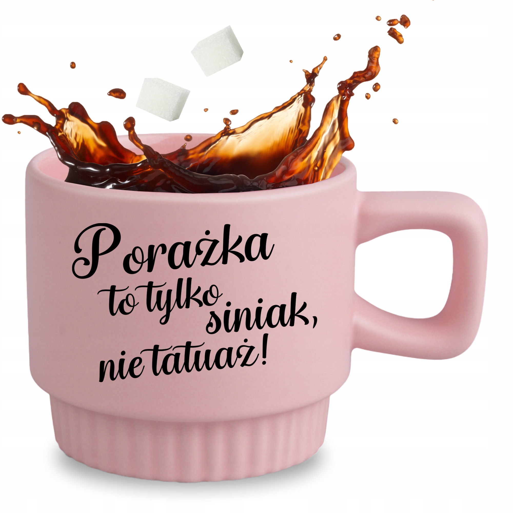 Hrnček Ryhovaný Ružový Darček Afirmácia Zlyhanie Je Len Modrina Nie Tetovanie