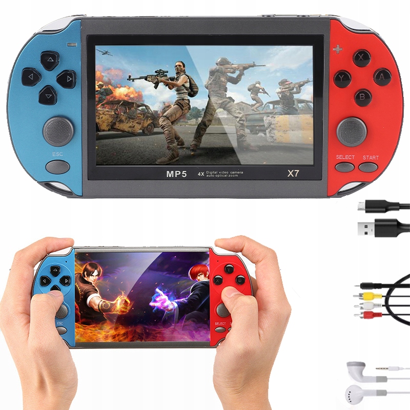 Mini Konsola Przenośna Do Gier X7 Double-rocker Retro Game 8G Do 1000+ Gier