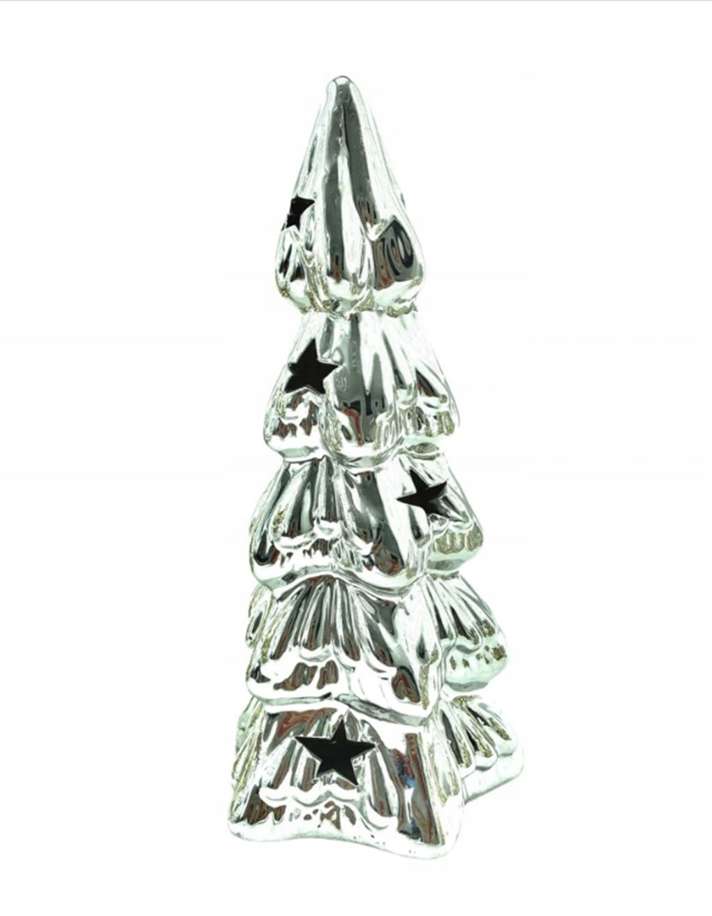 

Choinka Porcelanowa Srebrna 20cm Ozdoba