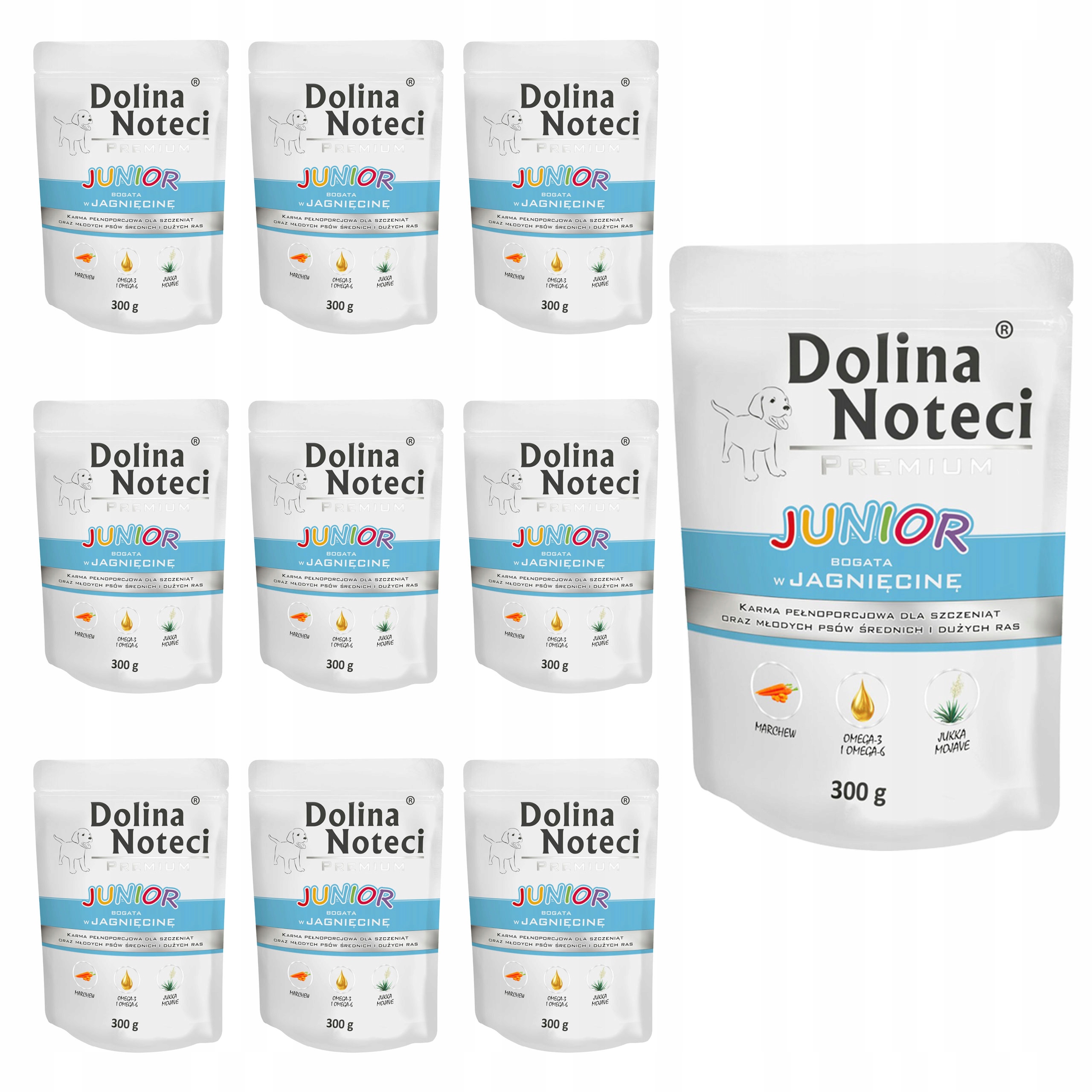 Levně Dolina Noteci Junior Krmivo mokré Jehněčí 10x300g